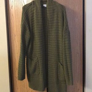 Olive green cardigan